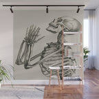 William Cheselden, Osteographia (The Anatomy of Bones), London, 1733 Praying Skeleton Wall Mural Gallery Image 1