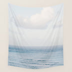 Pale Blue Sea - Ocean, Nature Photography Wall Tapestry Gallery Image 4