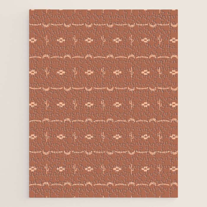 Adobe Cactus Pattern Jigsaw Puzzle Gallery Image 1