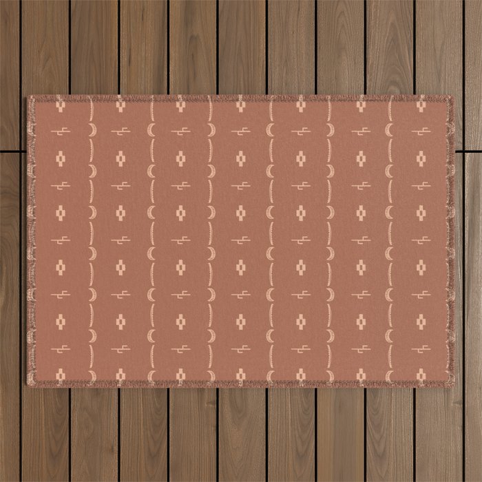Adobe Cactus Pattern Outdoor Rug Gallery Image 1