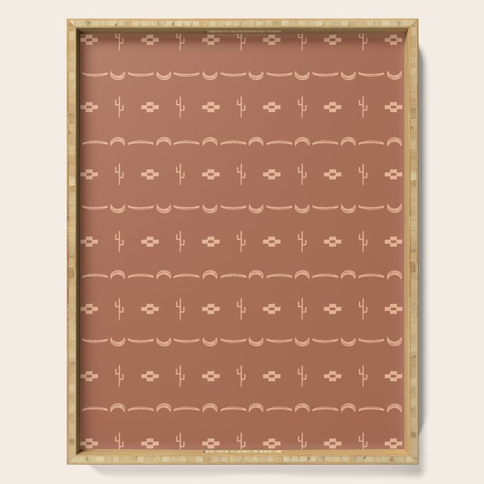 Adobe Cactus Pattern Serving Tray Gallery Image 1