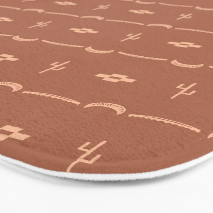 Adobe Cactus Pattern Bath Mat Gallery Image 3