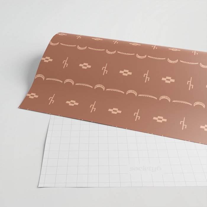 Adobe Cactus Pattern Wrapping Paper Gallery Image 2