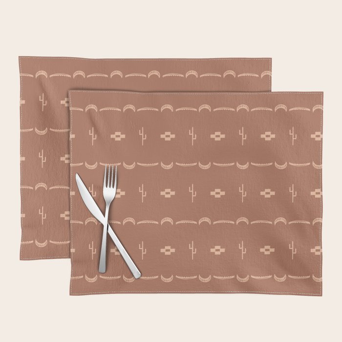 Adobe Cactus Pattern Placemat Gallery Image 1