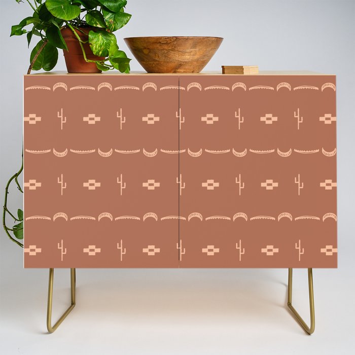 Adobe Cactus Pattern Credenza Gallery Image 1