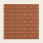 Adobe Cactus Pattern Wood Wall Art Gallery Image 1