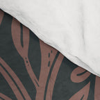 Peacock Dreams - Black & Terracotta Comforter Gallery Image 4