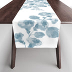 Vintage blue white bohemian elegant floral Table Runner Gallery Image 1