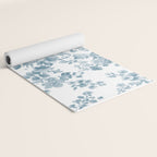 Vintage blue white bohemian elegant floral Yoga Mat Gallery Image 2