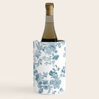 Vintage blue white bohemian elegant floral Wine Chiller Gallery Image 3