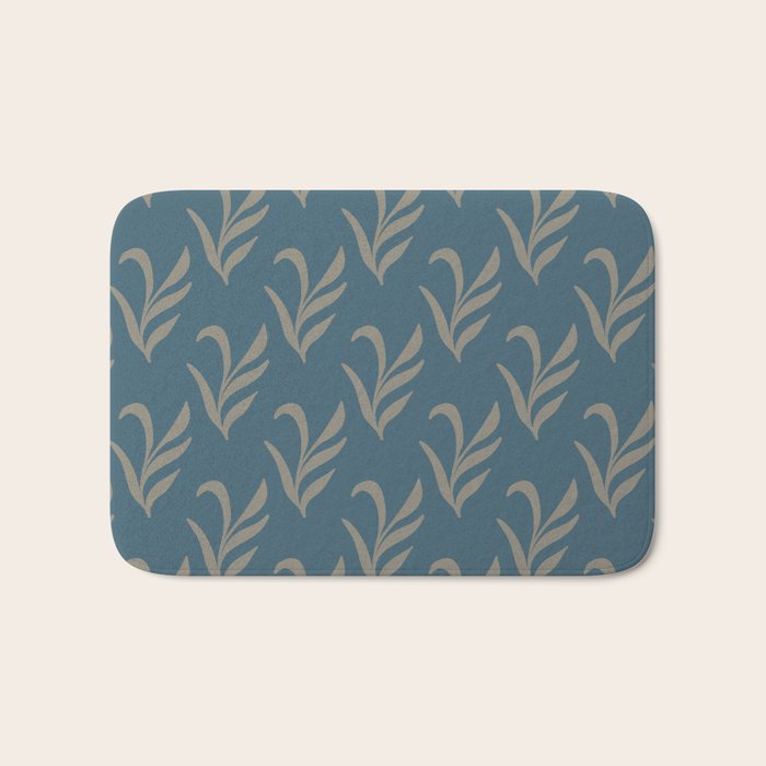 Elegant Leafy Branches Bath Mat Gallery Image 1