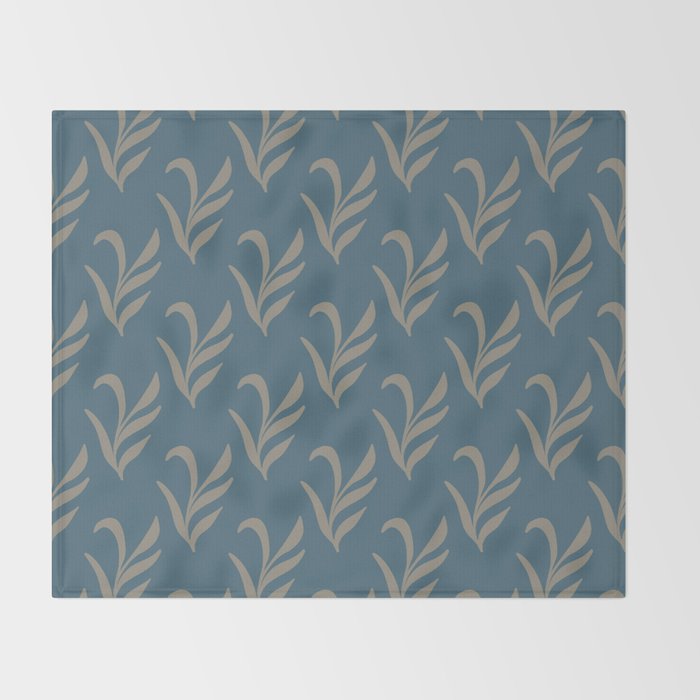 Elegant Leafy Branches Throw Blanket Gallery Image 2