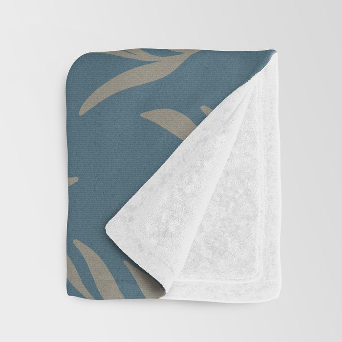 Elegant Leafy Branches Throw Blanket Gallery Image 3
