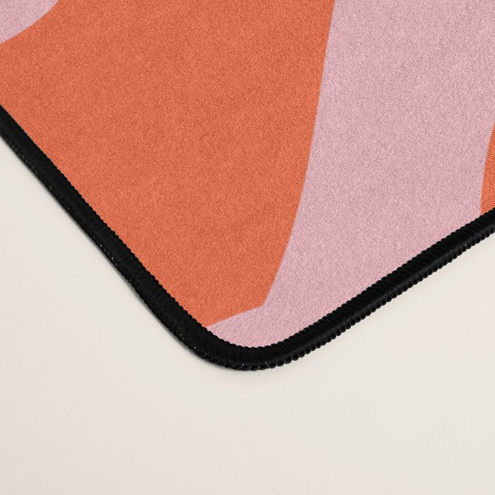Zebra Wild Animal Print Orange and Pink Desk Mat Gallery Image 4
