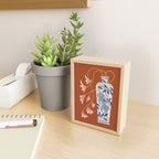Lilies And Porcelain Cat Vase Mini Art Print Gallery Image 2