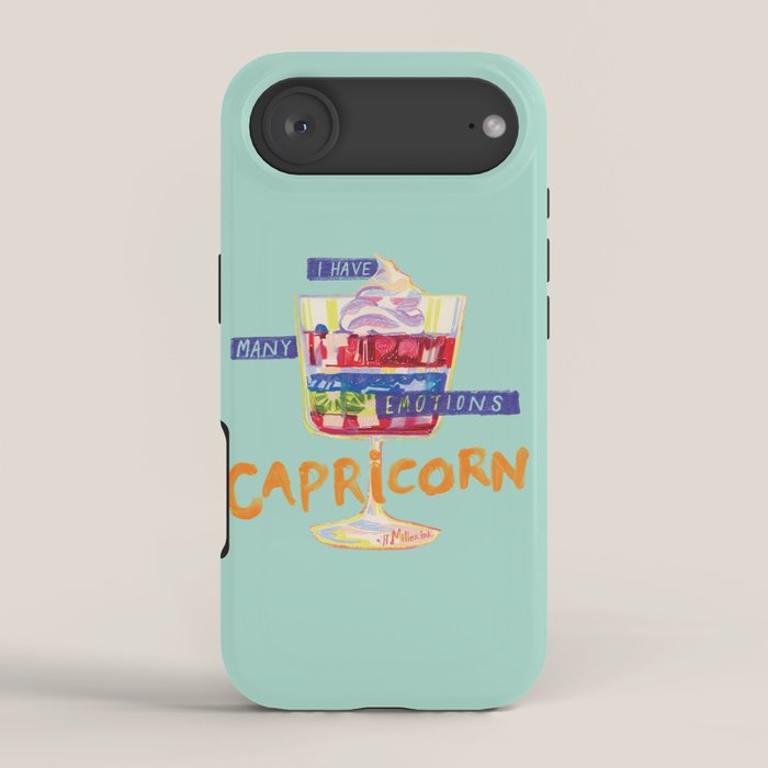 Capricorn Feelings in Pastel Green | Zodiac Series iPhone Case Gallery Image 2