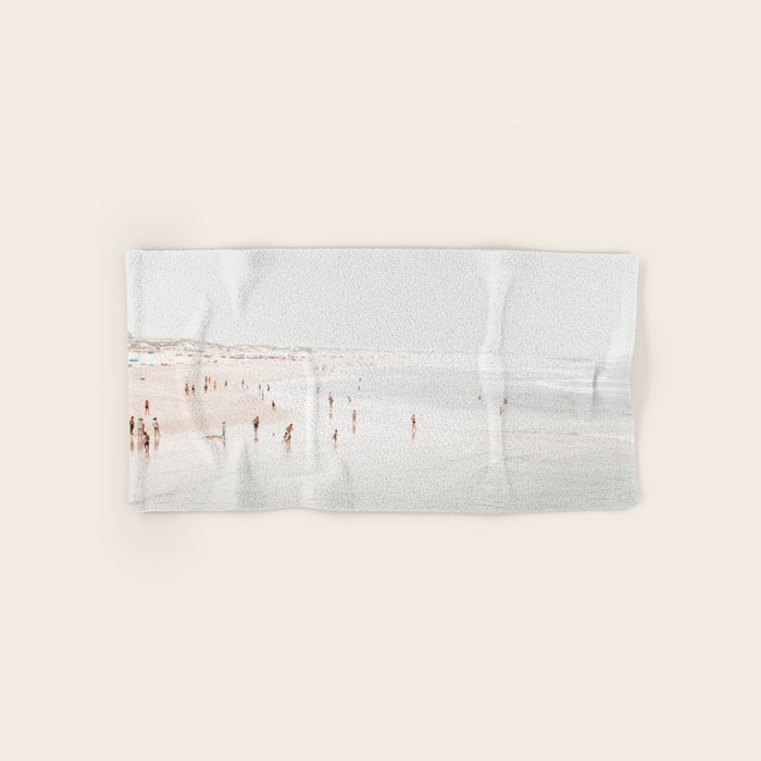 At The Beach (two) - minimal beach series - ocean sea photography by Ingrid Beddoes Bath Towel Gallery Image 1