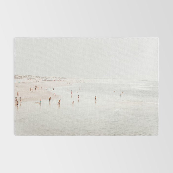 At The Beach (two) - minimal beach series - ocean sea photography by Ingrid Beddoes Rug Gallery Image 2