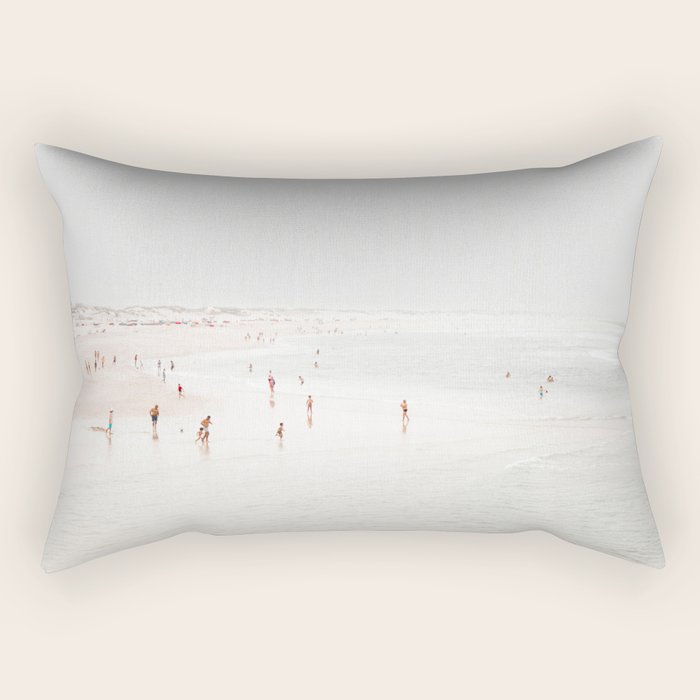 At The Beach (two) - minimal beach series - ocean sea photography by Ingrid Beddoes Rectangular Pillow Gallery Image 2