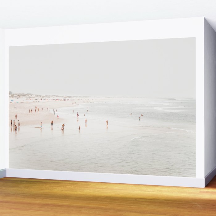 At The Beach (two) - minimal beach series - ocean sea photography by Ingrid Beddoes Wall Mural Gallery Image 2