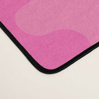 Wavy Stripes Ogee A-Go-Go Pop Pattern in Double Pink Desk Mat Gallery Image 4