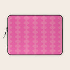 Wavy Stripes Ogee A-Go-Go Pop Pattern in Double Pink Laptop Sleeve Gallery Image 1
