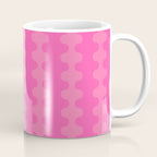 Wavy Stripes Ogee A-Go-Go Pop Pattern in Double Pink Coffee Mug Gallery Image 1