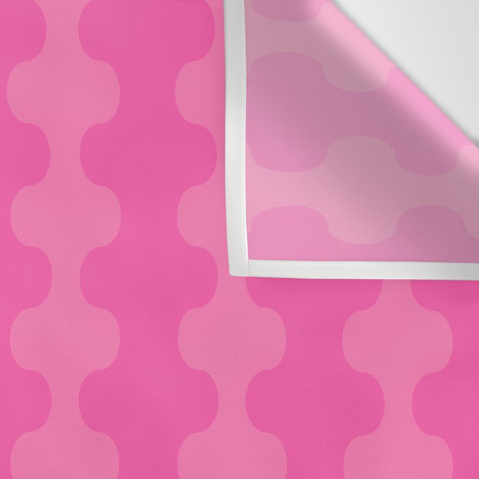 Wavy Stripes Ogee A-Go-Go Pop Pattern in Double Pink Wall Tapestry Gallery Image 3