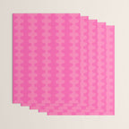 Wavy Stripes Ogee A-Go-Go Pop Pattern in Double Pink Wrapping Paper Gallery Image 3