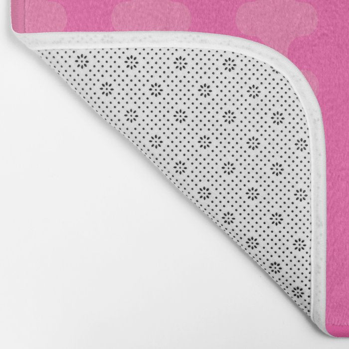Wavy Stripes Ogee A-Go-Go Pop Pattern in Double Pink Bath Mat Gallery Image 2
