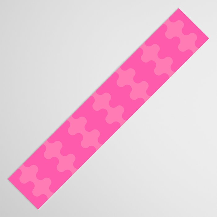 Wavy Stripes Ogee A-Go-Go Pop Pattern in Double Pink Table Runner Gallery Image 3