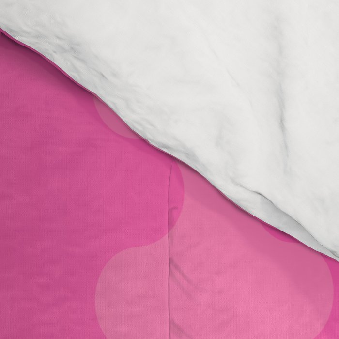 Wavy Stripes Ogee A-Go-Go Pop Pattern in Double Pink Comforter Gallery Image 4