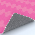 Wavy Stripes Ogee A-Go-Go Pop Pattern in Double Pink Rug Gallery Image 4