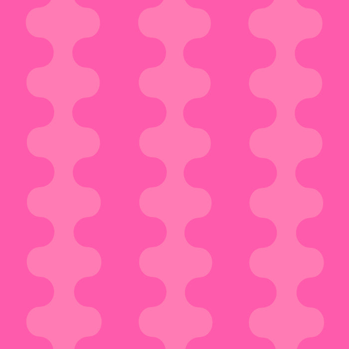 Wavy Stripes Ogee A-Go-Go Pop Pattern in Double Pink Coffee Mug Gallery Image 2