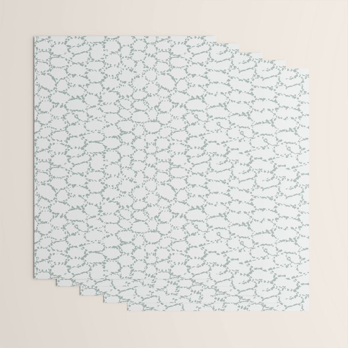 Abstract organic dots - dusty mint - pastel muted green pattern Wrapping Paper Gallery Image 3