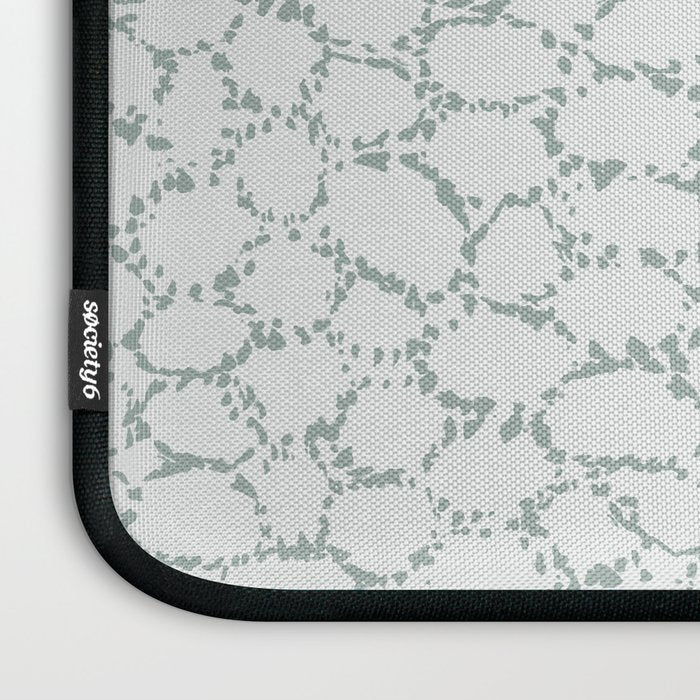 Abstract organic dots - dusty mint - pastel muted green pattern Laptop Sleeve Gallery Image 3