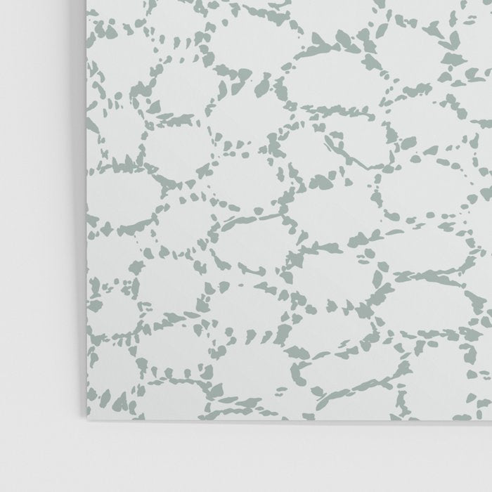 Abstract organic dots - dusty mint - pastel muted green pattern Poster Gallery Image 3