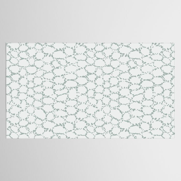 Abstract organic dots - dusty mint - pastel muted green pattern Tablecloth Gallery Image 2