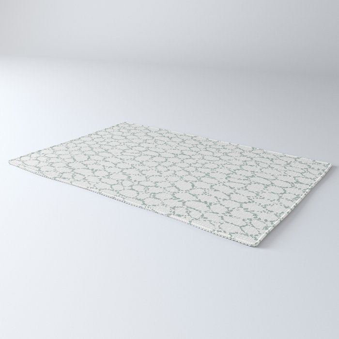 Abstract organic dots - dusty mint - pastel muted green pattern Rug Gallery Image 3