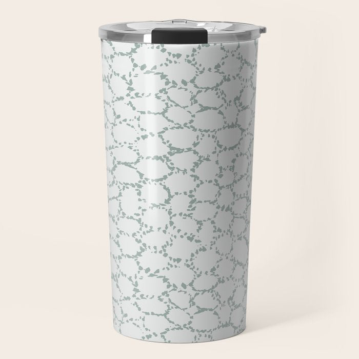 Abstract organic dots - dusty mint - pastel muted green pattern Travel Mug Gallery Image 1
