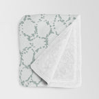 Abstract organic dots - dusty mint - pastel muted green pattern Throw Blanket Gallery Image 3