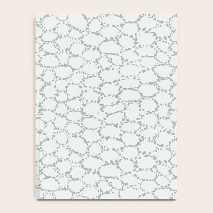 Abstract organic dots - dusty mint - pastel muted green pattern Notebook Gallery Image 4