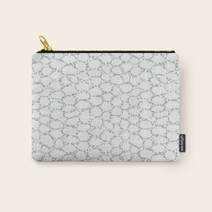 Abstract organic dots - dusty mint - pastel muted green pattern Carry All Pouch Gallery Image 1