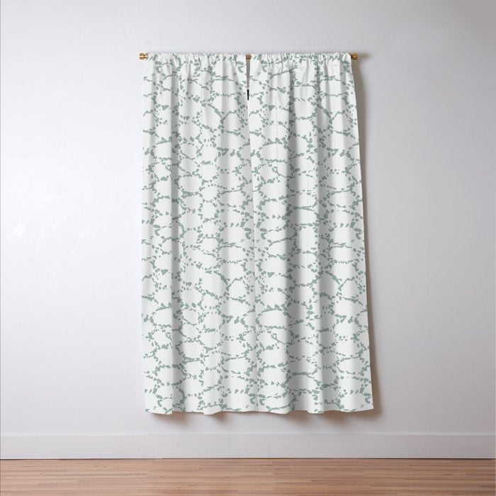 Abstract organic dots - dusty mint - pastel muted green pattern Window Curtain Gallery Image 3