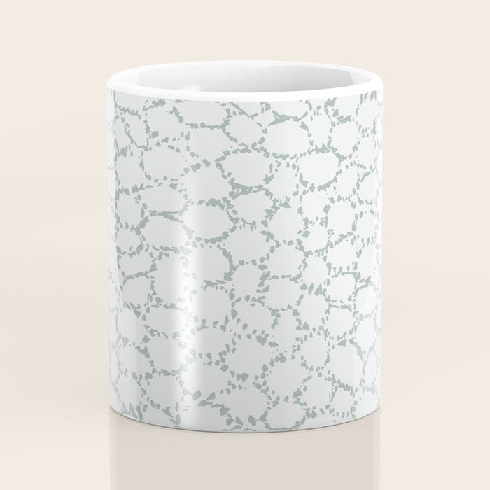 Abstract organic dots - dusty mint - pastel muted green pattern Coffee Mug Gallery Image 4