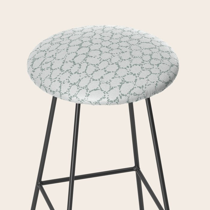 Abstract organic dots - dusty mint - pastel muted green pattern Stool Gallery Image 2