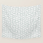 Abstract organic dots - dusty mint - pastel muted green pattern Wall Tapestry Gallery Image 4