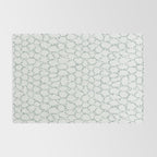 Abstract organic dots - dusty mint - pastel muted green pattern Rug Gallery Image 2