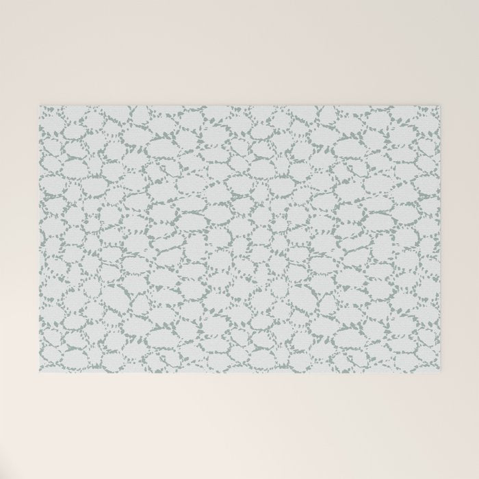 Abstract organic dots - dusty mint - pastel muted green pattern Welcome Mat Gallery Image 1