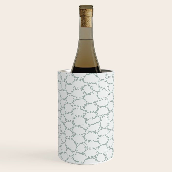 Abstract organic dots - dusty mint - pastel muted green pattern Wine Chiller Gallery Image 3